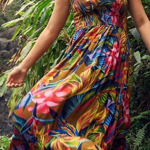 Aerie Smocked Midi Dress